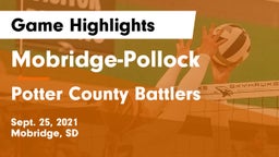 Mobridge-Pollock  vs Potter County Battlers Game Highlights - Sept. 25, 2021