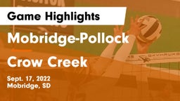 Mobridge-Pollock  vs Crow Creek  Game Highlights - Sept. 17, 2022