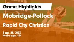 Mobridge-Pollock  vs Rapid City Christian  Game Highlights - Sept. 23, 2023