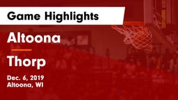 Altoona  vs Thorp  Game Highlights - Dec. 6, 2019