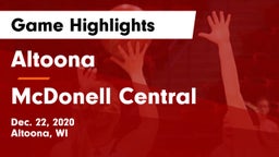 Altoona  vs McDonell Central  Game Highlights - Dec. 22, 2020