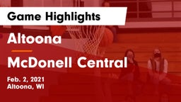 Altoona  vs McDonell Central  Game Highlights - Feb. 2, 2021