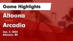 Altoona  vs Arcadia  Game Highlights - Jan. 2, 2024