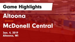 Altoona  vs McDonell Central  Game Highlights - Jan. 4, 2019