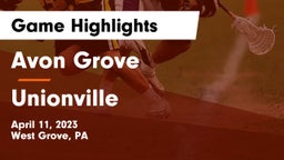 Avon Grove  vs Unionville  Game Highlights - April 11, 2023