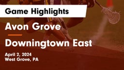 Avon Grove  vs Downingtown East  Game Highlights - April 2, 2024
