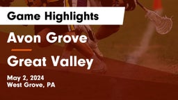 Avon Grove  vs Great Valley  Game Highlights - May 2, 2024