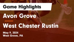 Avon Grove  vs West Chester Rustin  Game Highlights - May 9, 2024