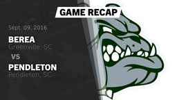 Recap: Berea  vs. Pendleton  2016