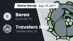 Recap: Berea  vs. Travelers Rest  2017