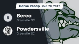 Recap: Berea  vs. Powdersville  2017