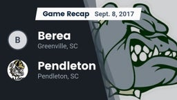 Recap: Berea  vs. Pendleton  2017