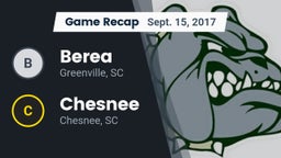 Recap: Berea  vs. Chesnee  2017