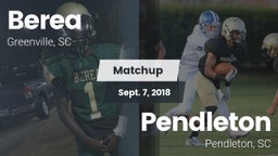 Matchup: Berea  vs. Pendleton  2018