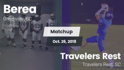 Matchup: Berea  vs. Travelers Rest  2018