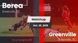 Matchup: Berea  vs. Greenville  2019