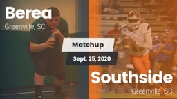 Matchup: Berea  vs. Southside  2020