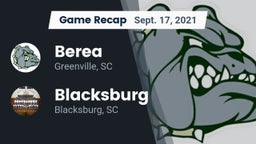 Recap: Berea  vs. Blacksburg  2021