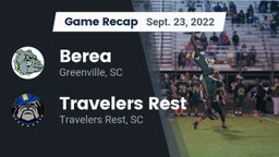 Recap: Berea  vs. Travelers Rest  2022