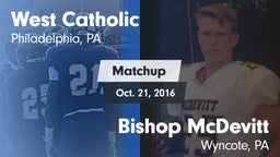 Matchup: West Catholic High vs. Bishop McDevitt  2016