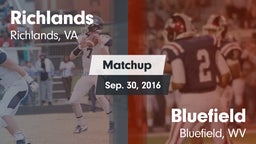 Matchup: Richlands High vs. Bluefield  2016