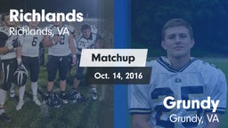 Matchup: Richlands High vs. Grundy  2016