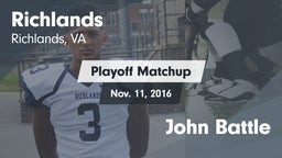 Matchup: Richlands High vs. John Battle 2016