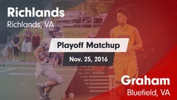 Matchup: Richlands High vs. Graham  2016