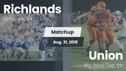 Matchup: Richlands High vs. Union  2018