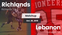 Matchup: Richlands High vs. Lebanon  2018