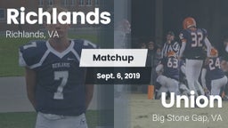 Matchup: Richlands High vs. Union  2019