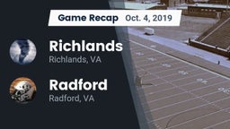 Recap: Richlands  vs. Radford  2019