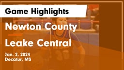 Newton County  vs Leake Central  Game Highlights - Jan. 2, 2024