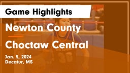 Newton County  vs Choctaw Central  Game Highlights - Jan. 5, 2024