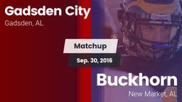 Matchup: Gadsden City High vs. Buckhorn  2016