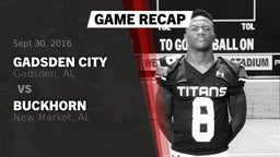 Recap: Gadsden City  vs. Buckhorn  2016