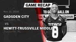 Recap: Gadsden City vs. Hewitt-Trussville Middle  2016