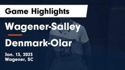 Wagener-Salley  vs Denmark-Olar Game Highlights - Jan. 13, 2023