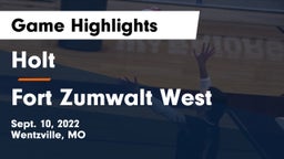Holt  vs Fort Zumwalt West Game Highlights - Sept. 10, 2022