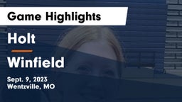 Holt  vs Winfield  Game Highlights - Sept. 9, 2023