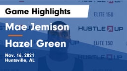 Mae Jemison  vs Hazel Green  Game Highlights - Nov. 16, 2021