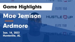 Mae Jemison  vs Ardmore  Game Highlights - Jan. 14, 2022