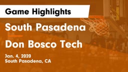 South Pasadena  vs Don Bosco Tech Game Highlights - Jan. 4, 2020