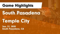 South Pasadena  vs Temple City  Game Highlights - Jan. 31, 2020