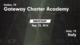 Matchup: Gateway Charter vs. Italy  2016