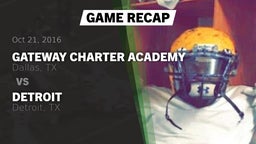 Recap: Gateway Charter Academy  vs. Detroit  2016
