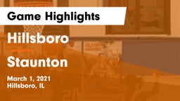 Hillsboro  vs Staunton  Game Highlights - March 1, 2021