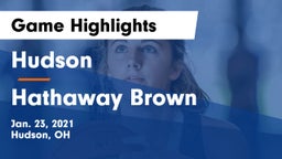 Hudson  vs Hathaway Brown  Game Highlights - Jan. 23, 2021