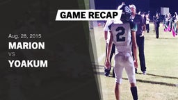 Recap: Marion  vs. Yoakum 2015