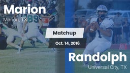 Matchup: Marion  vs. Randolph  2016